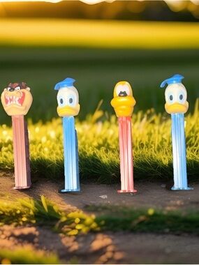 Disney Looney Tunes PEZ Dispenser Lot Donald Duck Pluto Tasmanian Devil Taz 4pc
